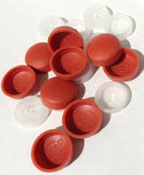 Screw Head Covers for #10 #12 M5 Flat Back Burnt Orange #12/12-167 (10 Sets)