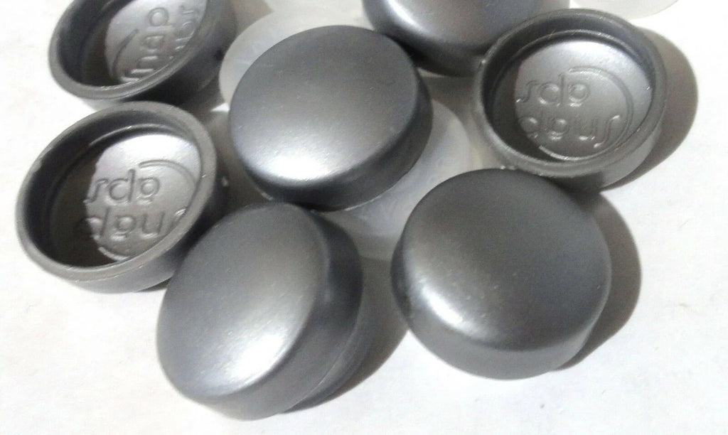 Screw Head Covers for #10 #12 M5 Flat Back Silver Gray #12/12-172 (10 Sets)