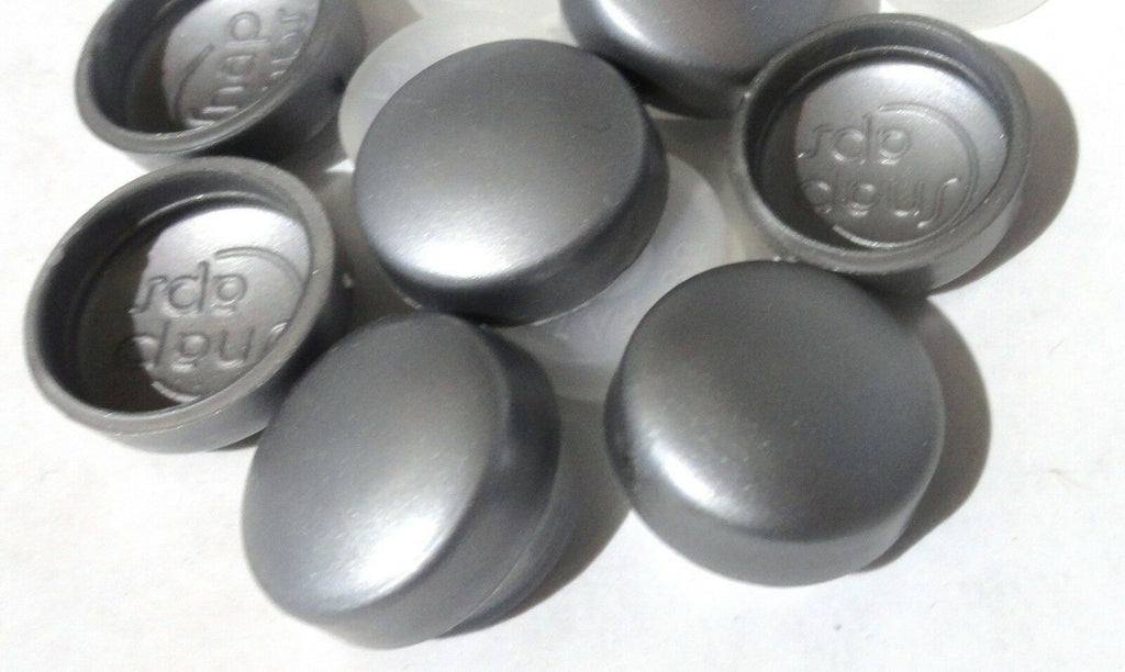 Screw Head Covers for #10 #12 M5 Flat Back Silver Gray #12/12-172 (10 Sets)