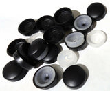 Screw Head Cover Sets for #10 #12 M5 Flat Back Screws Black PD12/12-180(10 Sets)