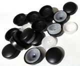 Screw Head Cover Sets for #10 #12 M5 Flat Back Screws Black PD12/12-180(10 Sets)