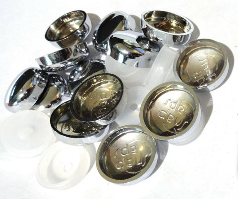 Screw Head Covers for #10 #12 M5 Flat Back Screws Chrome 12/12-Chr (10 Pack)