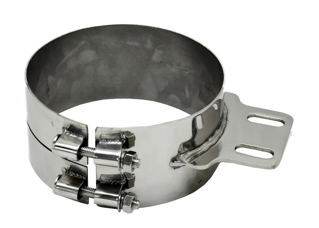 Butt Exhaust Clamp Peterbilt 7" ID., 3-1/2" W/Straight Bracket SS #13523-S Each