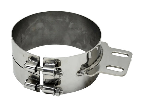 Butt Exhaust Clamp Peterbilt 7" ID., 3-1/2" W/Straight Bracket SS #13523-S Each