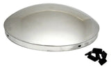 Front Hub Cap No Notches Dome Stainless-Aluminum Wheel 1/2" Lip UP#20101 Pair