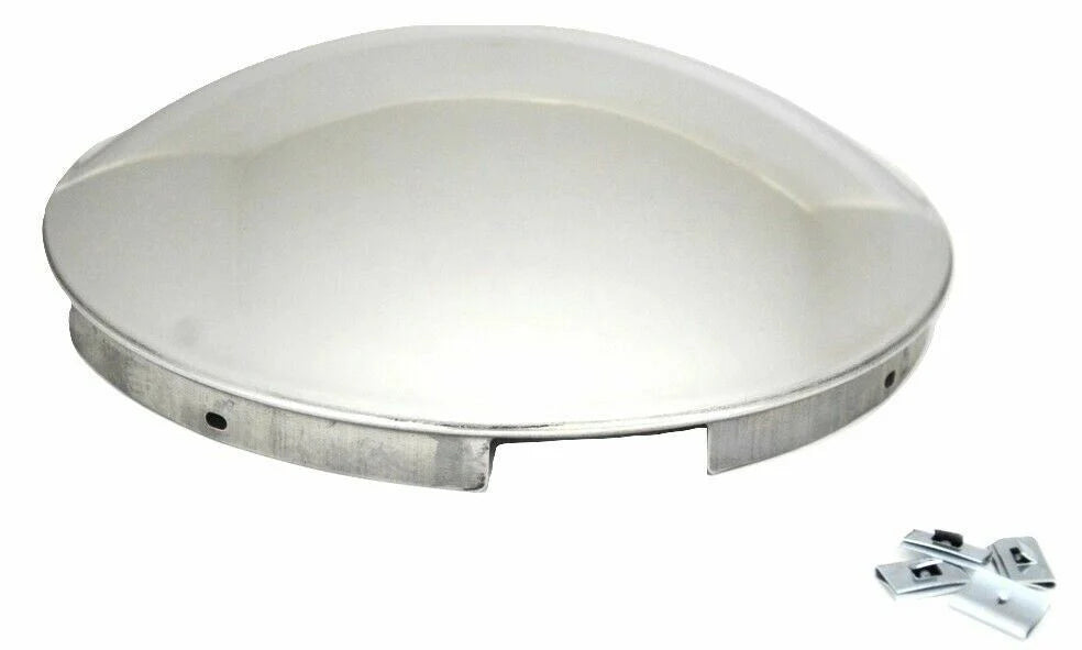 Front Hub Caps for 4 Notch Kenworth Freightliner 7/16" Lip SS Dome UP#20106-Pair