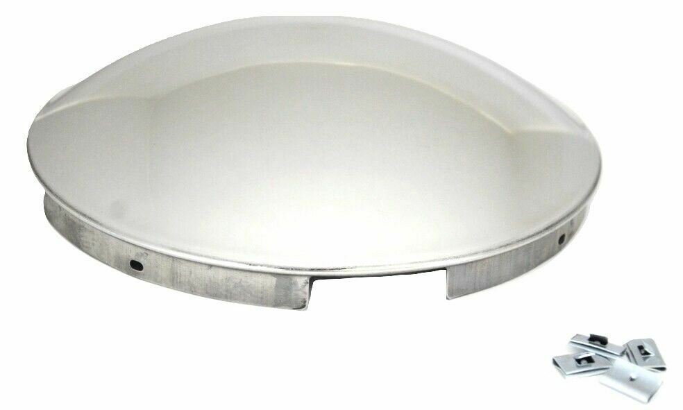 Front Hub Caps for 4 Notch Kenworth Freightliner 7/16" Lip SS Dome UP#20106-Pair