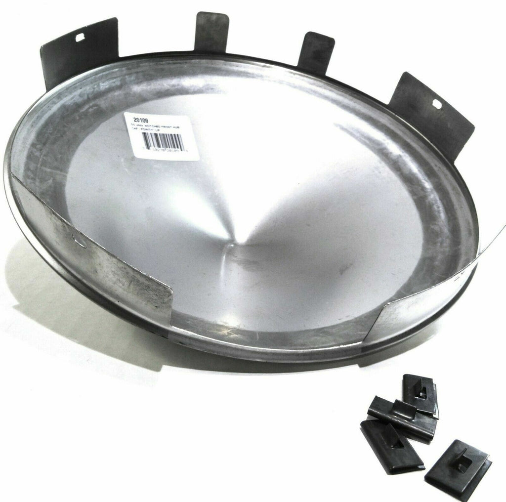 Front Hubs Cap for Aluminum Wheel Universal Pointed Cone SS 1" Lip UP#20109 Pair