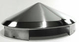 Front Hubs Cap for Aluminum Wheel Universal Pointed Cone SS 1" Lip UP#20109 Pair