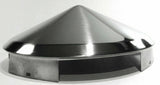 Front Hubs Cap for Aluminum Wheel Universal Pointed Cone SS 1" Lip UP#20109 Pair