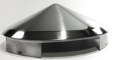 Front Hub Cap for Aluminum Wheel Universal Pointed Cone SS 1" Lip UP#20109 Each