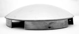 Front Dome Hub Caps 4 Even Notches Stainless 1" Lip Aluminum Wheel UP20118-Pair