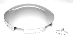 For Peterbilt Stainless Front Hub Caps 5 Even Notch Dome 1" Lip UP20119 Pair