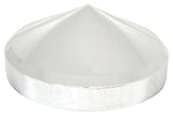 Rear Hub Caps 8" I.D. Cone Pointed Chrome Steel 8 of 5/8 Studs GG#20130 Set of 4