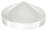 Rear Hub Caps 8" I.D. Cone Pointed Chrome Steel 8 of 5/8 Studs GG#20130 Set of 4