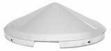 Front Hub Caps Chrome 4 Notches Cone Pointed Stainless 7/16" Lip UP#20146-Pair