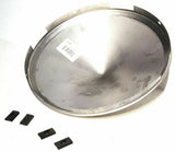 Front Hub Caps Chrome 4 Notches Cone Pointed Stainless 7/16" Lip UP#20146-Pair
