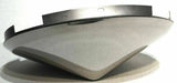 Front Hub Caps Chrome 4 Notches Cone Pointed Stainless 7/16" Lip UP#20146-Pair