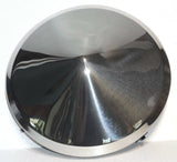 Front Hub Cap 5 Notch Pointed Cone Steel Wheel Stainless 7/16" Lip UP#20147 Pair