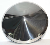 Front Hub Cap 5 Notch Pointed Cone Steel Wheel Stainless 7/16" Lip UP#20147 Pair