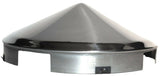 Front Hub Caps 4 Even Notch Cone Pointed Stainless 1" Lip UP20149 (Pair)