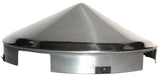 Front Hub Caps 4 Even Notch Cone Pointed Stainless 1" Lip UP20149 (Pair)