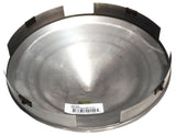 Front Hub Caps 4 Even Notch Cone Pointed Stainless 1" Lip UP20149 (Pair)