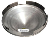 Front Hub Caps 4 Even Notch Cone Pointed Stainless 1" Lip UP20149 (Pair)