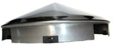 Front Hub Caps 4 Even Notch Cone Pointed Stainless 1" Lip UP20149 (Pair)