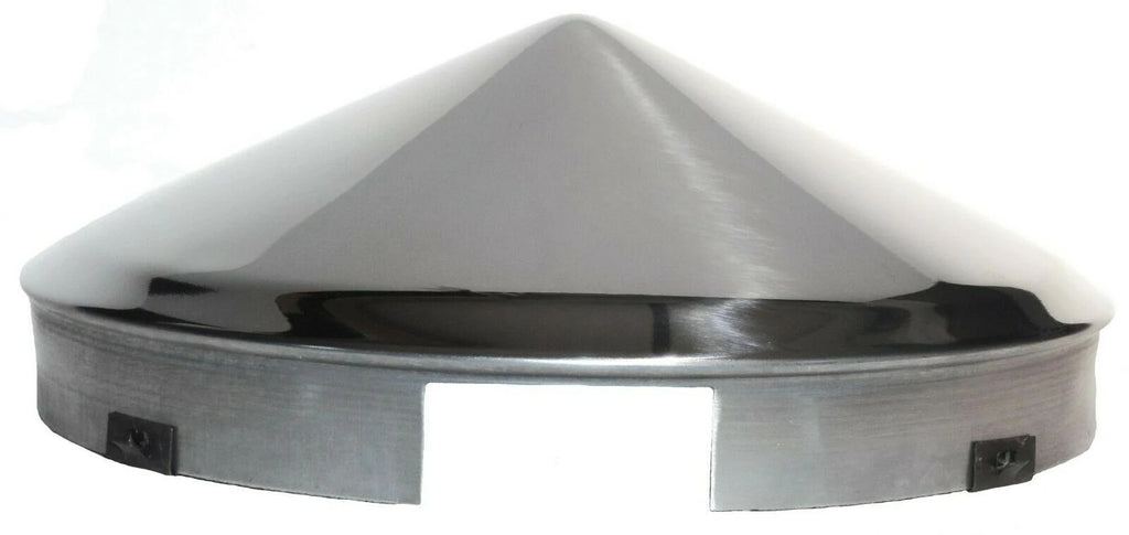 Front Hub Cap 4 Even Notch Cone Pointed Stainless 1" Lip UP20149 UP#20149 Each