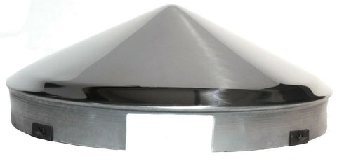Front Hub Cap 4 Even Notch Cone Pointed Stainless 1" Lip UP20149 UP#20149 Each