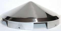 Front Hub Cap for Peterbilt 5 Even Notches Pointed Cone SS 1" Lip UP#20150 Pair