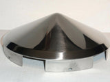 Front Hub Cap for Peterbilt 5 Even Notches Pointed Cone SS 1" Lip UP#20150 Pair