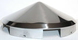 Front Hub Cap for Peterbilt 5 Even Notches Pointed Cone SS 1" Lip UP#20150 Pair