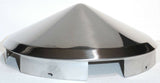 Front Hub Cap for Peterbilt 5 Even Notches Pointed Cone SS 1" Lip UP#20150 Pair