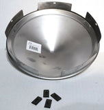 Front Hub Cap for Peterbilt 5 Even Notches Pointed Cone SS 1" Lip UP#20150 Pair