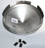Front Hub Cap for Peterbilt 5 Even Notches Pointed Cone SS 1" Lip UP#20150 Each