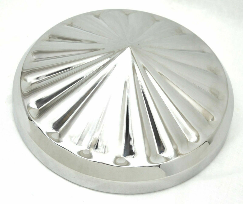 GG Rear Hub Cap 8 1/4" I.D. Pointed Pinwheel Style Stainless #20154 Set of 2
