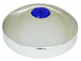 Hub Cap Rear 8" I.D. Chrome Plated w/ 2" Top Blue Reflector GG#20211 Each