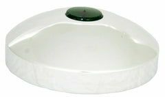 GG Hub Cap Rear 8" I.D. Chrome Plated w/ 2" Top Green Reflector #20212 Each