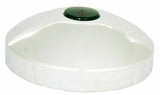 GG Hub Cap Rear 8" I.D. Chrome Plated w/ 2" Top Green Reflector #20212 Each