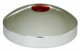Hub Cap Rear 8" I.D. Chrome Plated w/ 2" Top Red Reflector GG#20214 Each