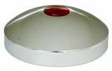 Hub Cap Rear 8" I.D. Chrome Plated w/ 2" Top Red Reflector GG#20214 Each