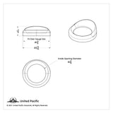 Gauge Covers for Peterbilt Freightliner Speedometer & Tach w/Visor-UP#20555-Pair