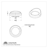 Gauge Covers for Peterbilt Freightliner Speedometer & Tach w/Visor-UP#20555-Pair
