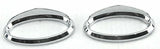 Door Emblem Bezels for Peterbilt Interior Small Visor Oval Plastic UP#20592 Pair