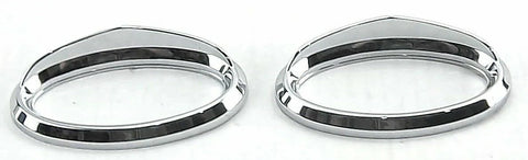 Door Emblem Bezels for Peterbilt Interior Small Visor Oval Plastic UP#20592 Pair