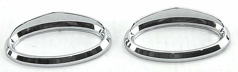 Door Emblem Bezels for Peterbilt Interior Small Visor Oval Plastic UP#20592 Pair