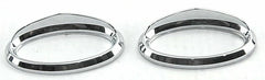 Door Emblem Bezels for Peterbilt Interior Small Visor Oval Plastic UP#20592 Pair