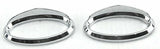 Door Emblem Bezels for Peterbilt Interior Small Visor Oval Plastic UP#20592 Pair